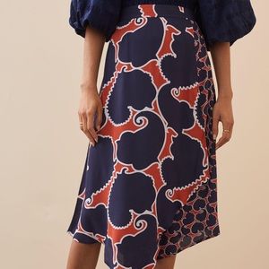 Dhruv Kapoor Peach Swirl Midi Skirt